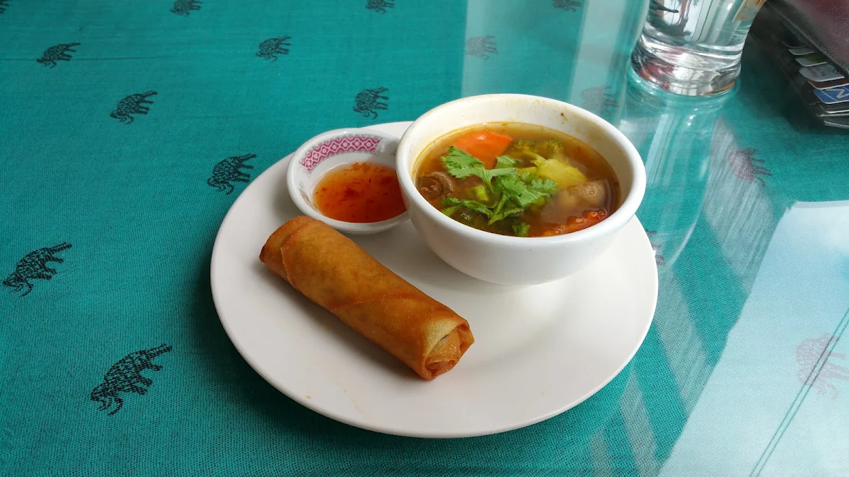 Soup and Spring Roll