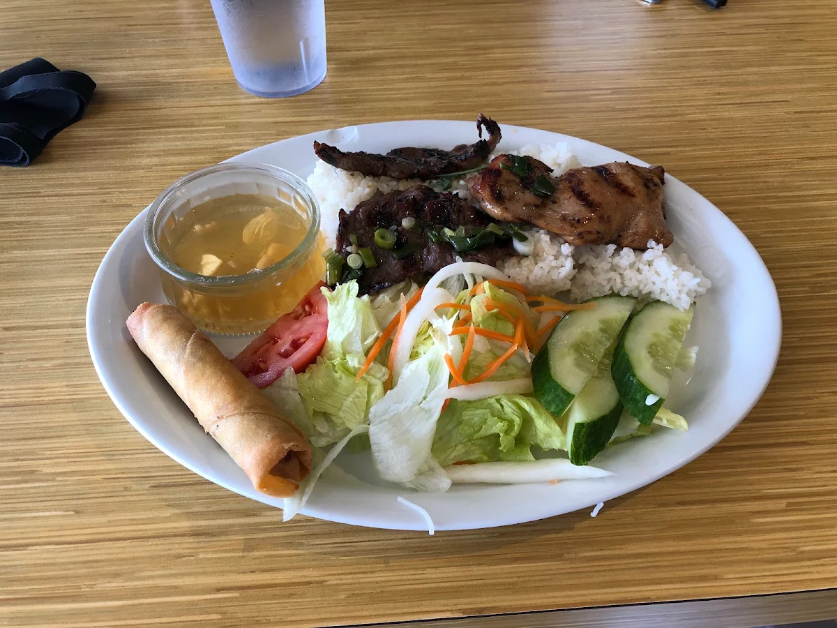 Steamed Rice and Salad