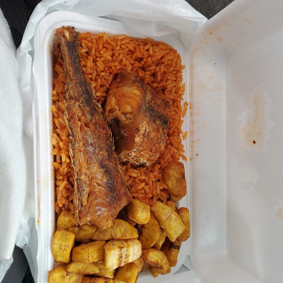 Jollof Rice with Fried Fish