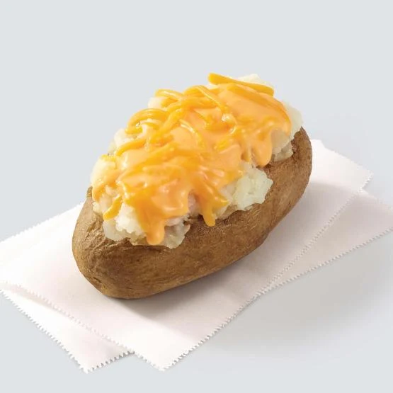 Bacon Cheddar Cheese Sauce Baked Potato Cals 420