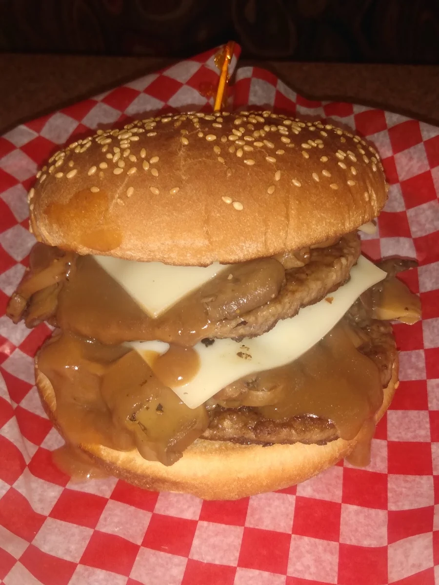 Double Matzah Mushroom Burger