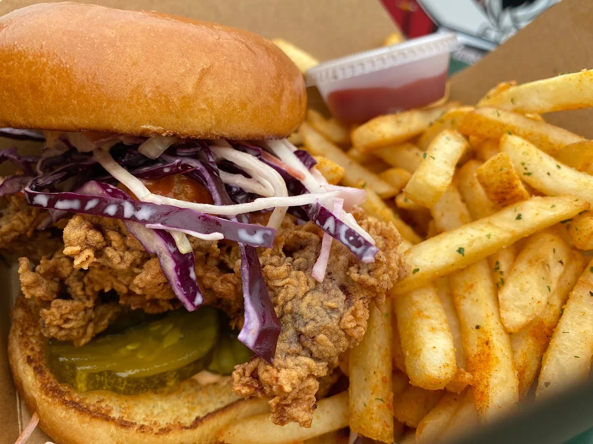 Ourbon Buttermilk Hot Lousiana Chicken Sandwich