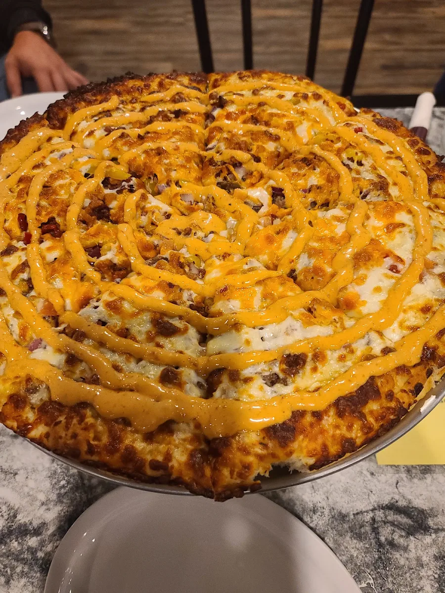 Cheese Burger Pizza w Afterburner Sauce