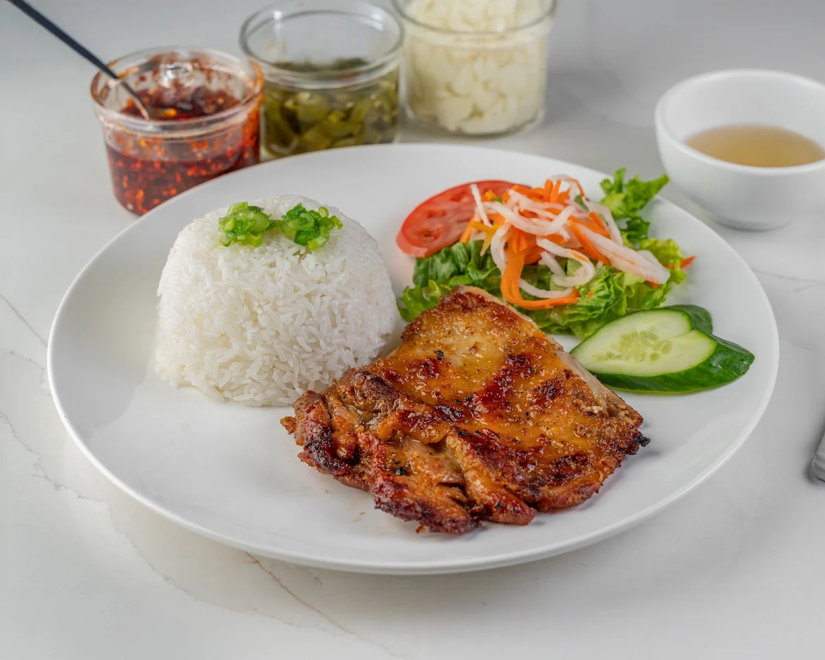 Grilled Pork Chop on Rice