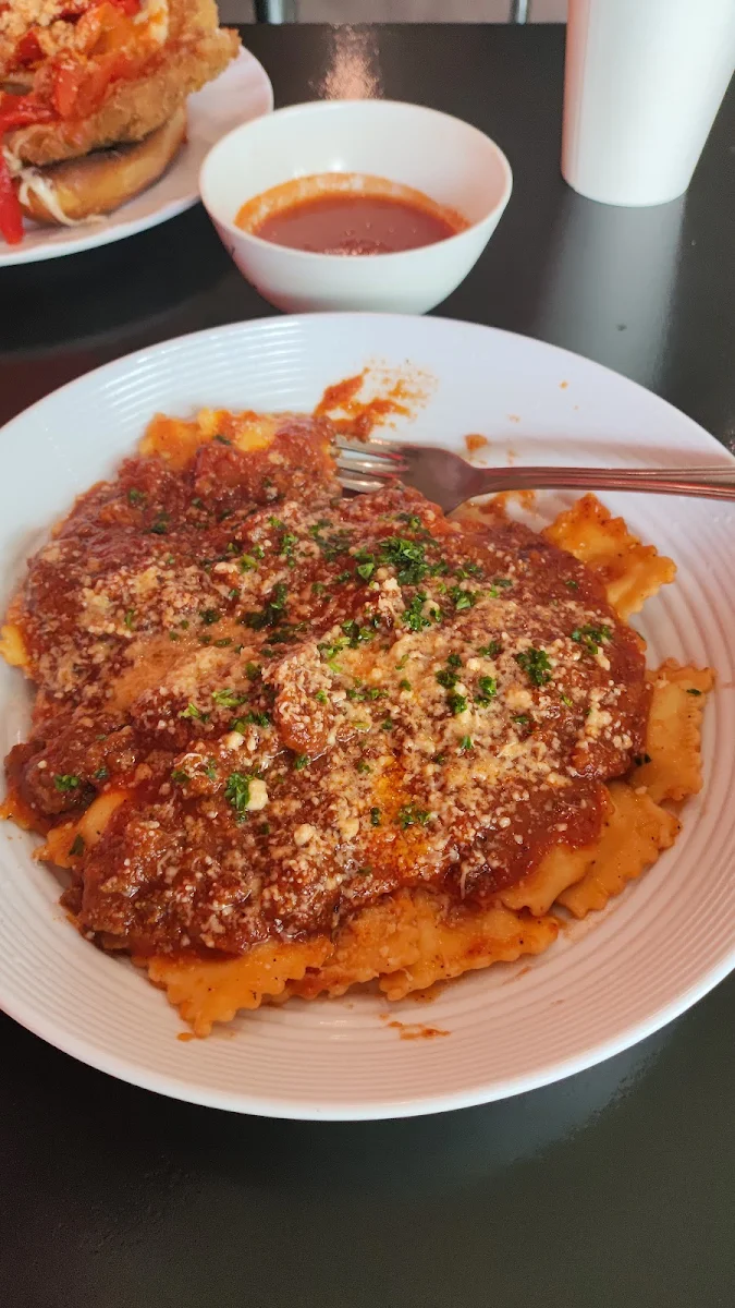 Four Cheese Ravioli with Arrabiata Sauce