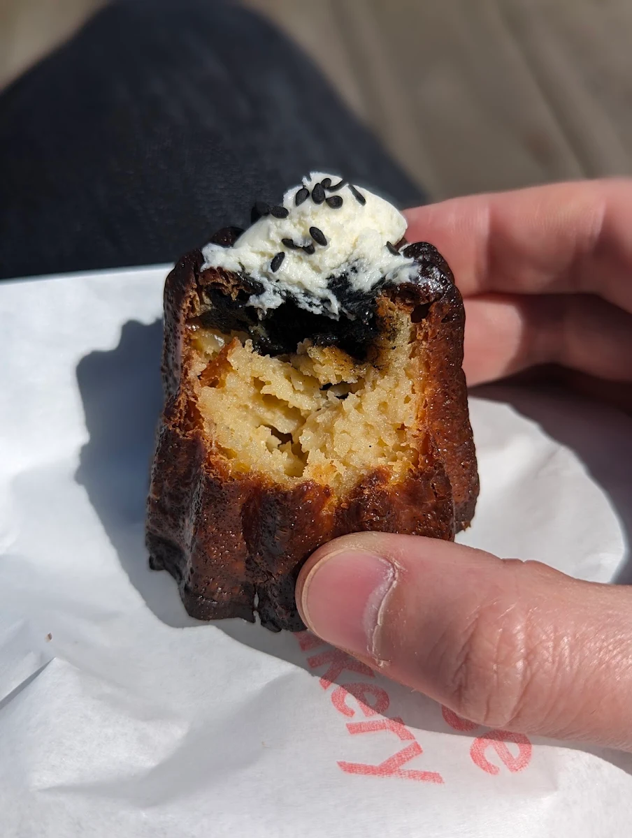 Black Sesame White Chocolate Canele