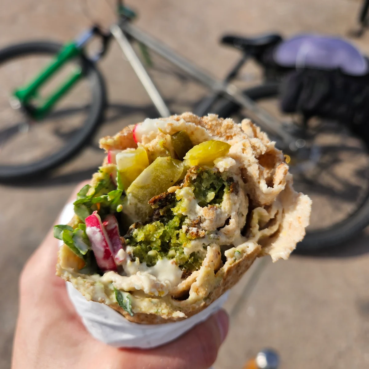 Roasted Jalapeño Falafel Wrap