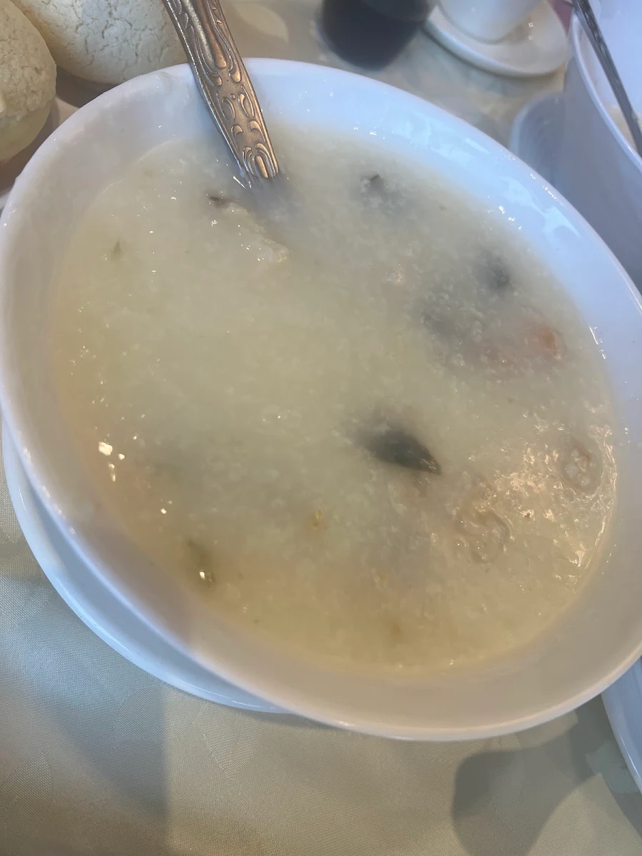 Thousand Year Egg with Pork Rib Congee