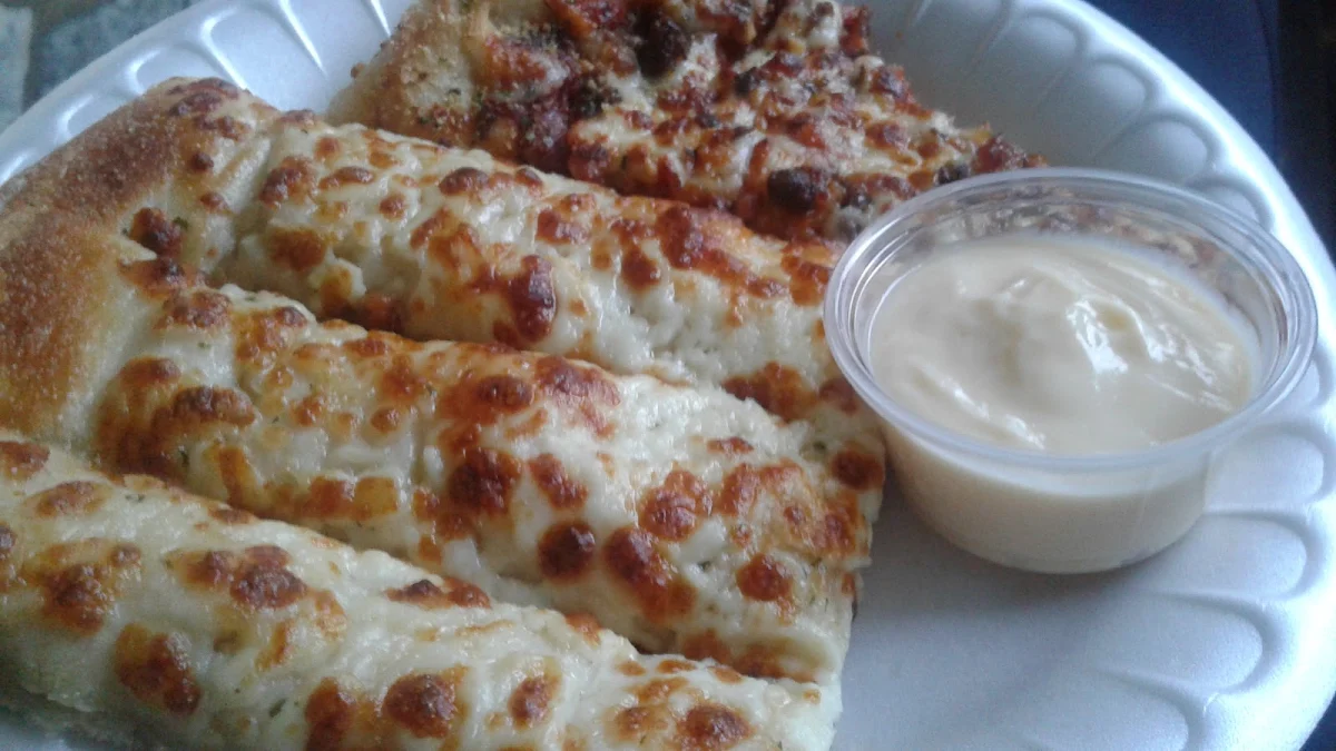 Stuffed Crust Pizza with Cheesy Garlic Bread