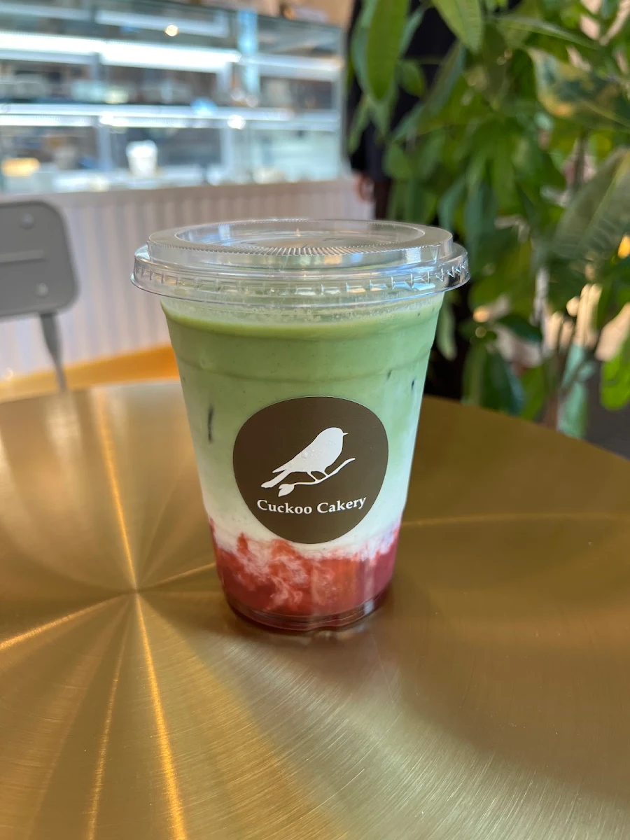 Iced Strawberry Matcha Latte