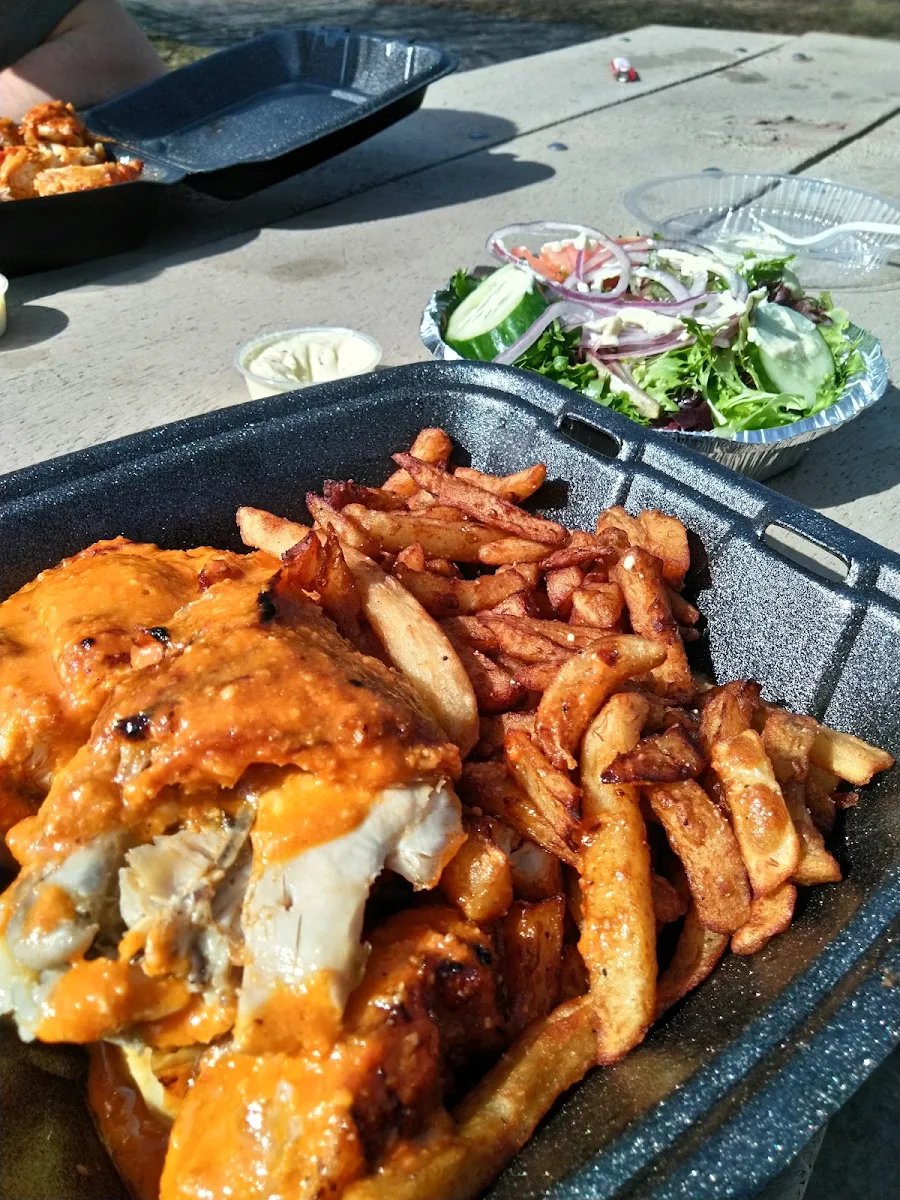 1 2 Chicken with Fries and a Salad