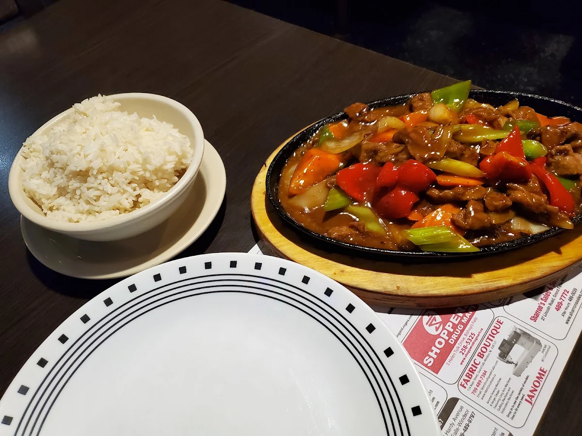 Ginger Beef with Steamed Rice