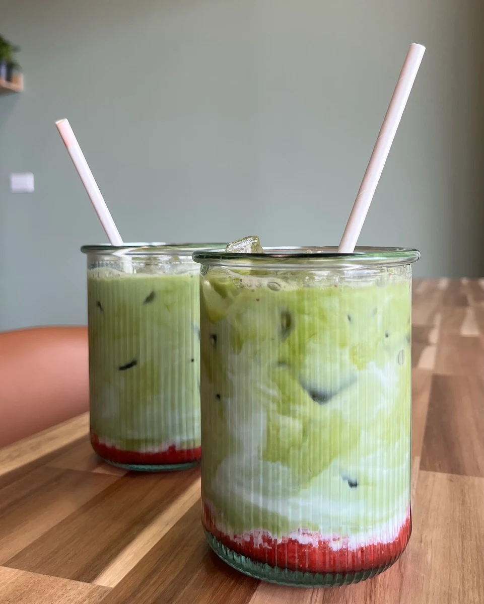 Iced Strawberry Matcha