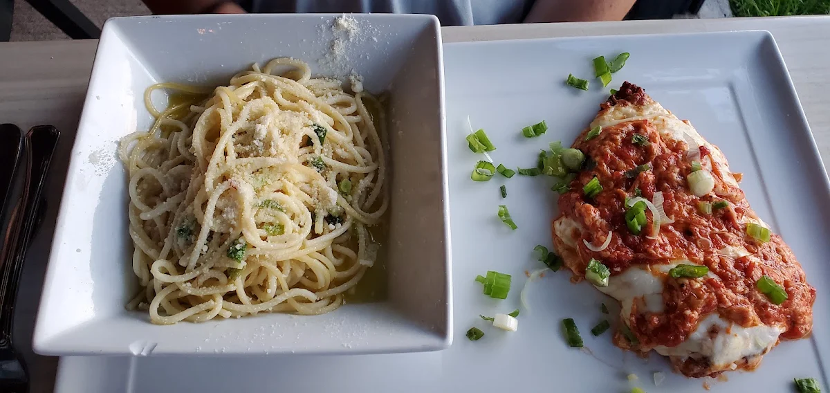 Chicken Parmigiana and Spaghetti