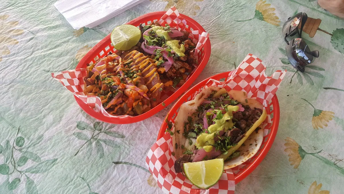 Shrimp Taco Carnitas Taco and Chilaca Taco