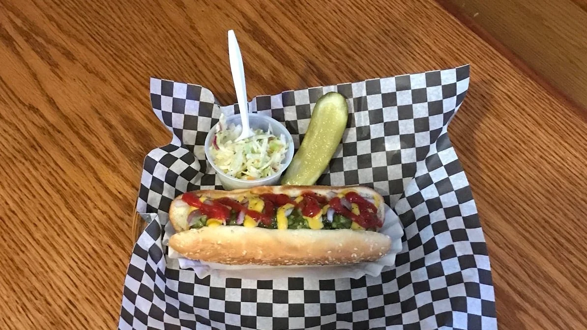 Hot Dog with Coleslaw Pickle