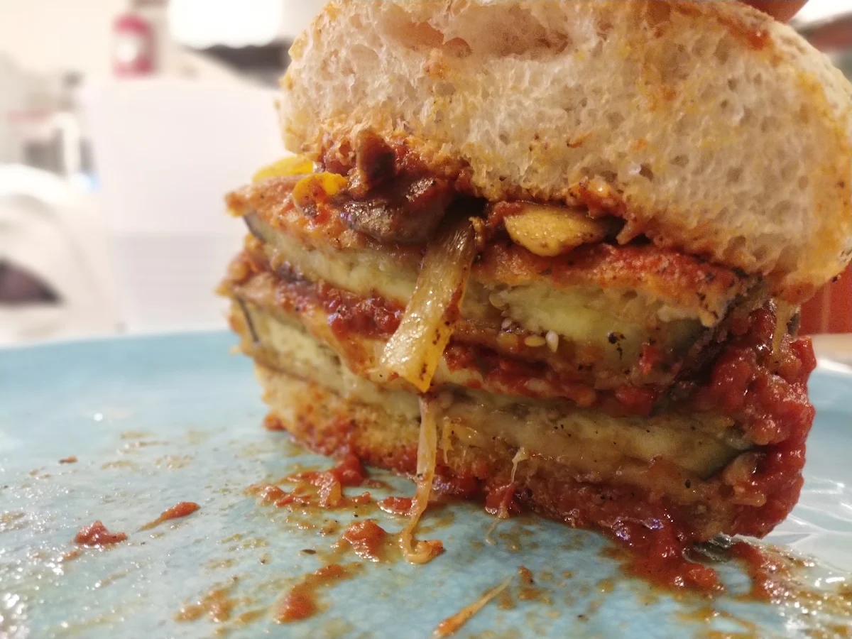 Eggplant Parmigiana Sandwich