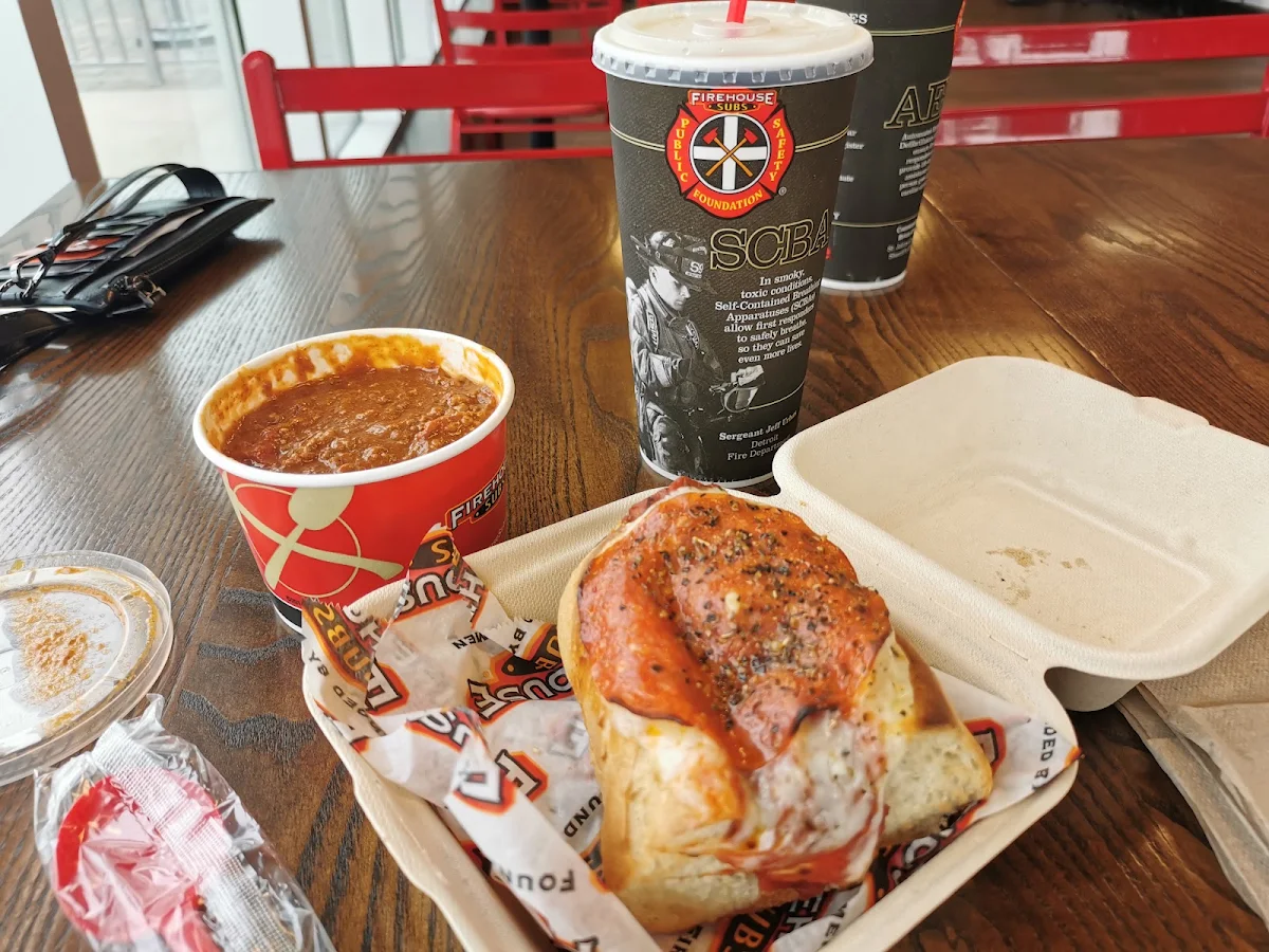 Meatball Pepperoni Sub with Chili on the Side