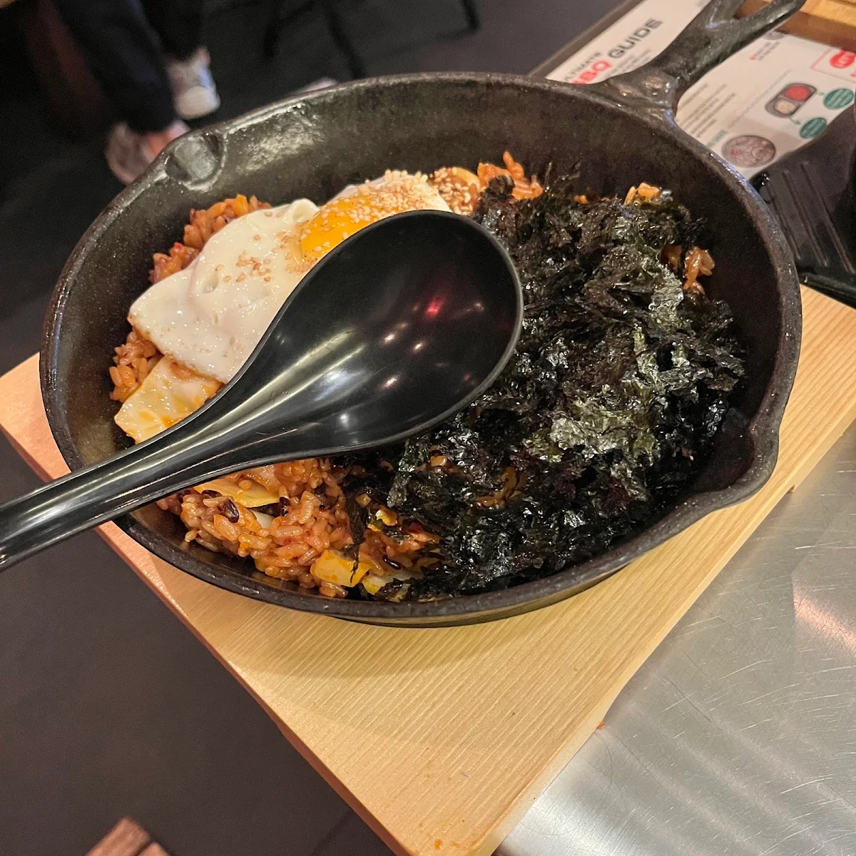 Kimchi Fried Rice with a Fried Egg