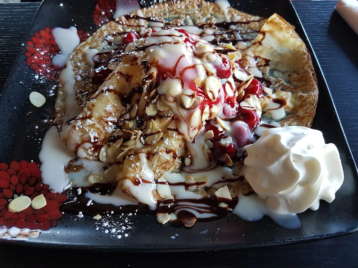 Cherry Almond Crepe