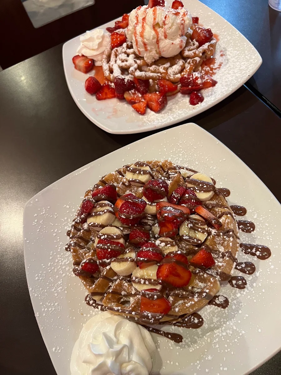 Strawberry Banana Nutella Waffle