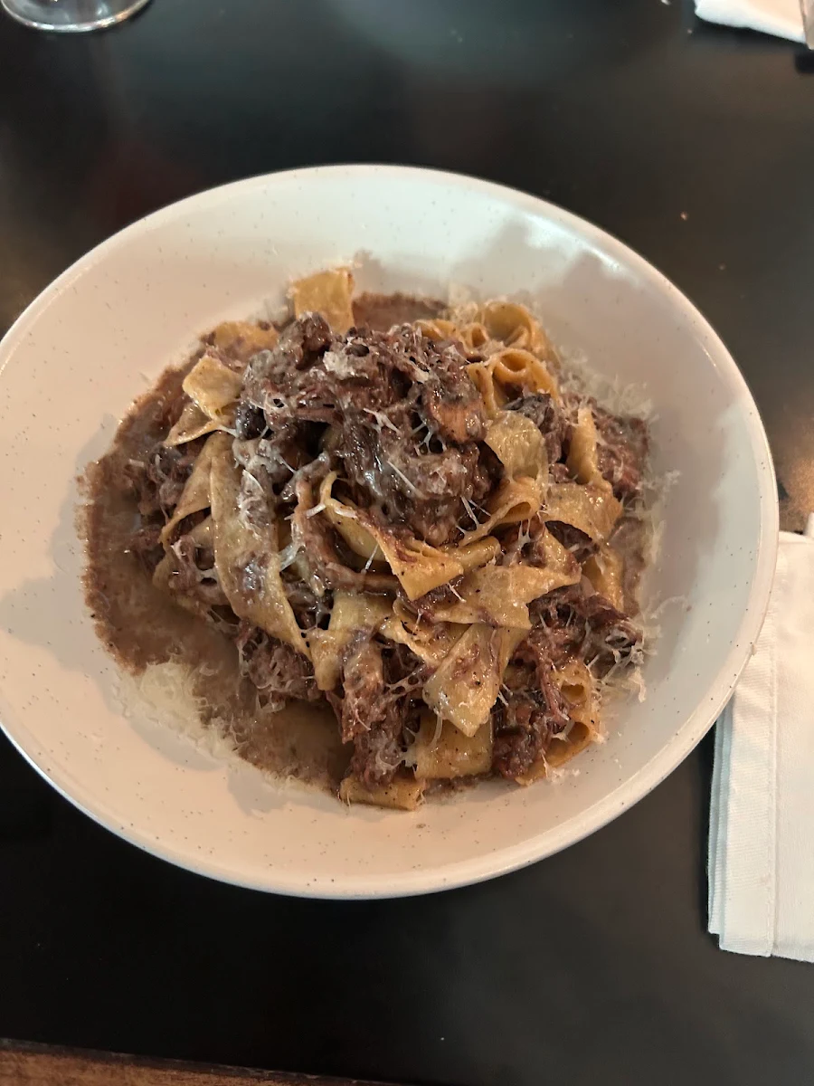 Braised Beef Pappardelle Oyster Mushrooms Truffle Cream