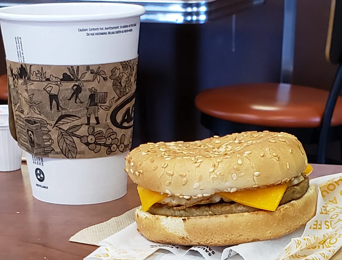 Breakfast Sandwiches and Coffee