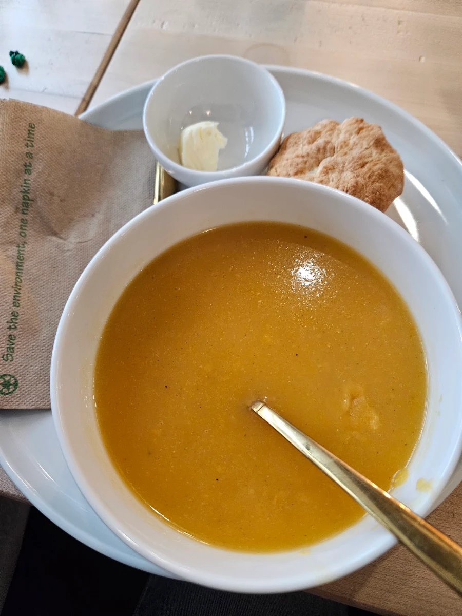 Squash Soup with Biscuit
