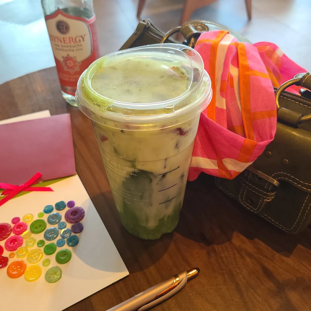 Matcha Latte w Strawberries