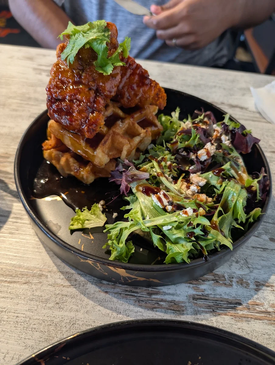 Tandoori Chicken and Waffles