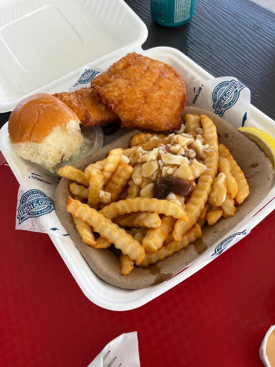 Walleye Fish and Chips and Poutine