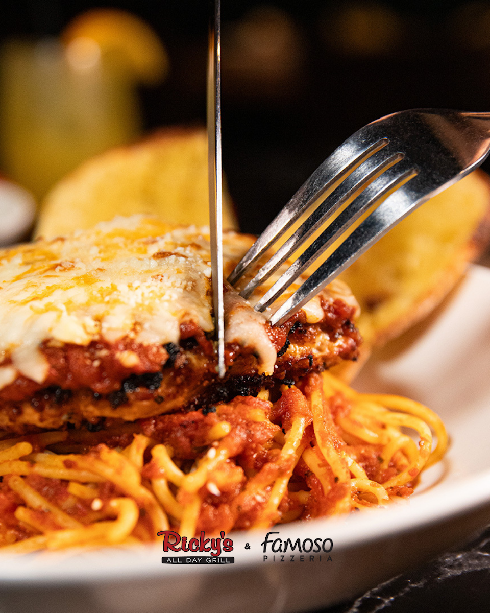 Chicken Parmesan Spaghetti Pomodoro