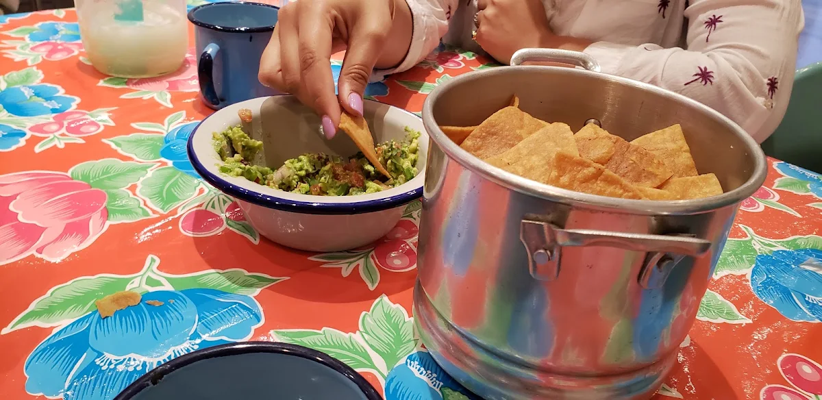 Guacamole Dip and Chips and Salsa