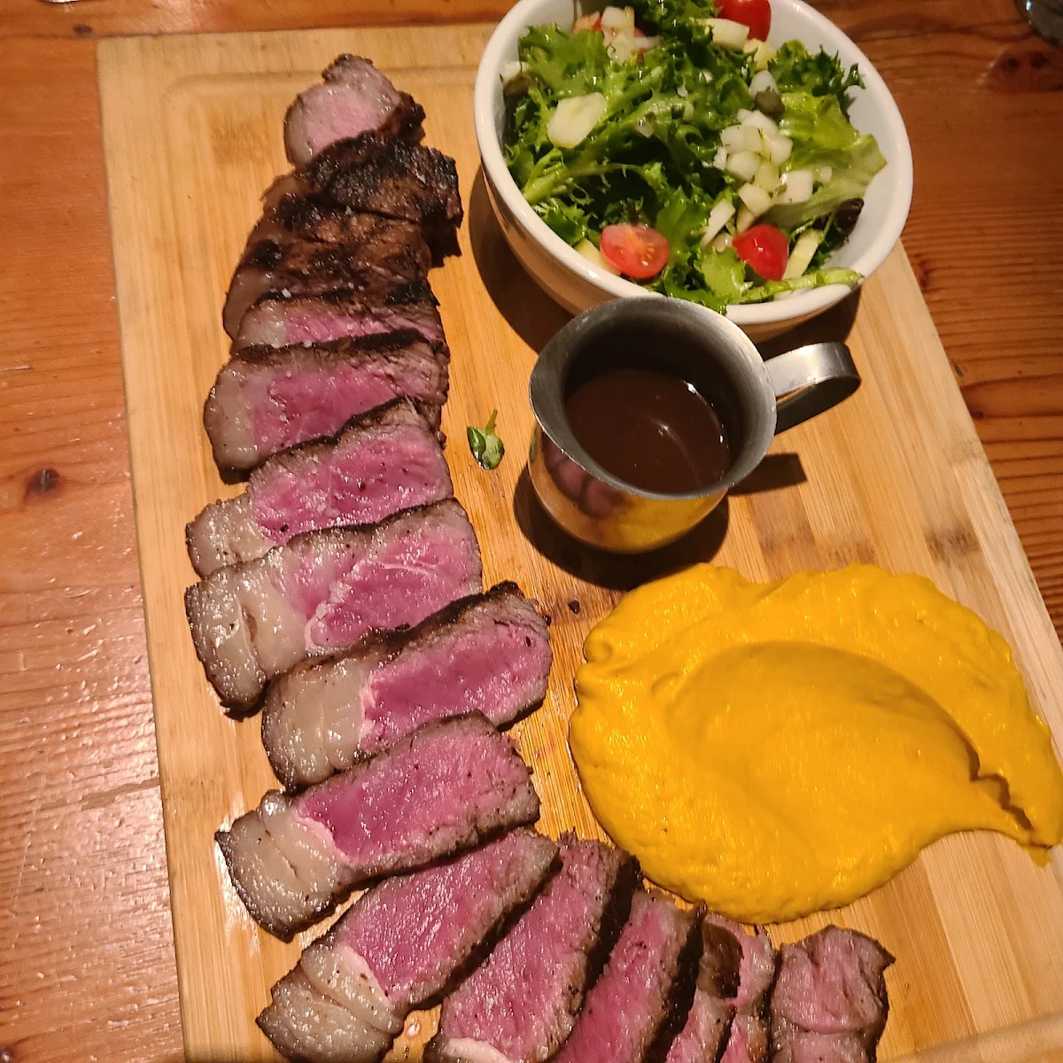 Beef AAA Angus Strip Loin with Yam Puree