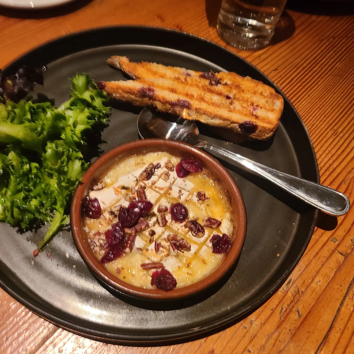 Warm Brie Cheese with Cranberry & Pecan