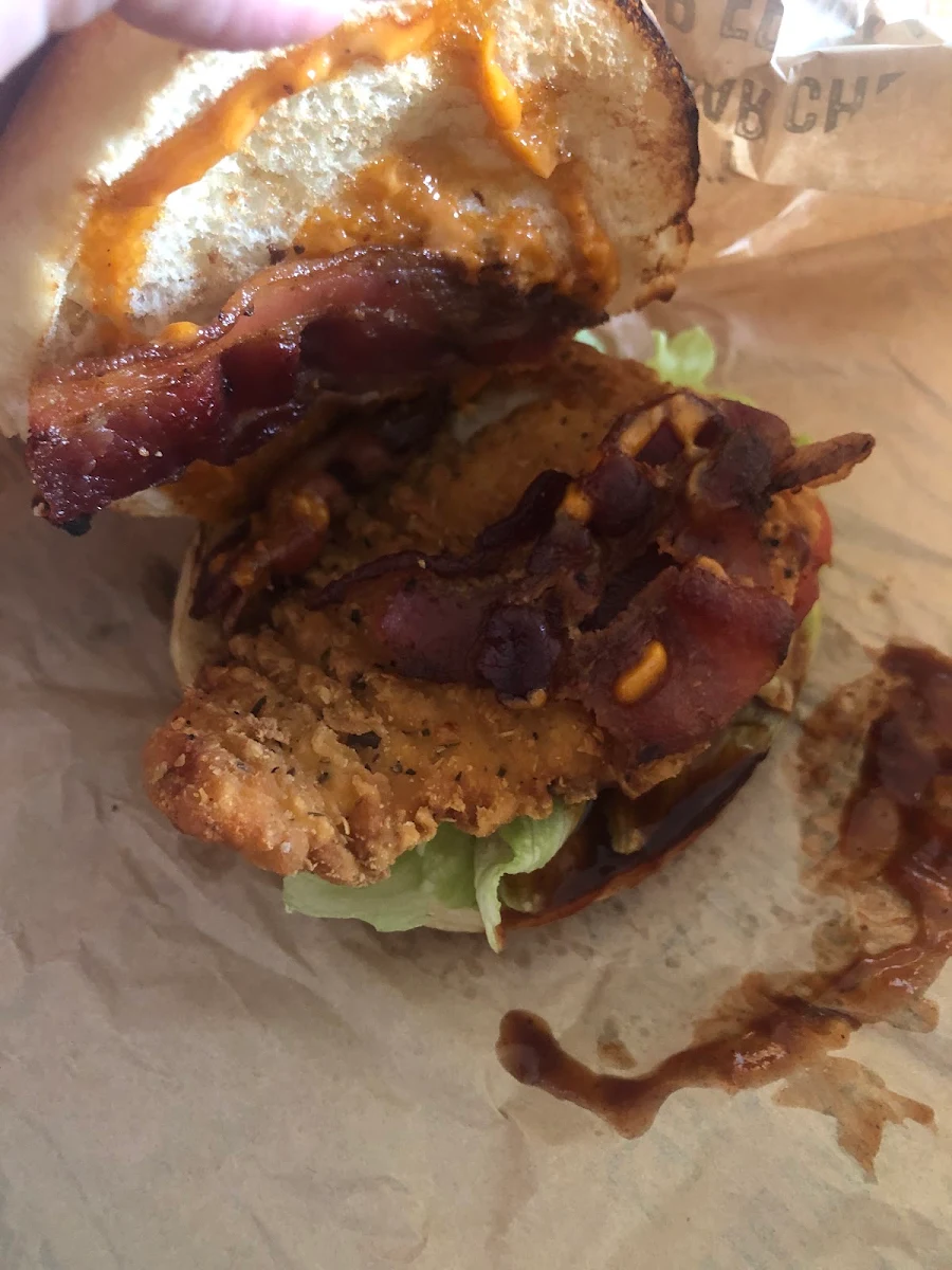 Butter Chicken and Bacon Burger
