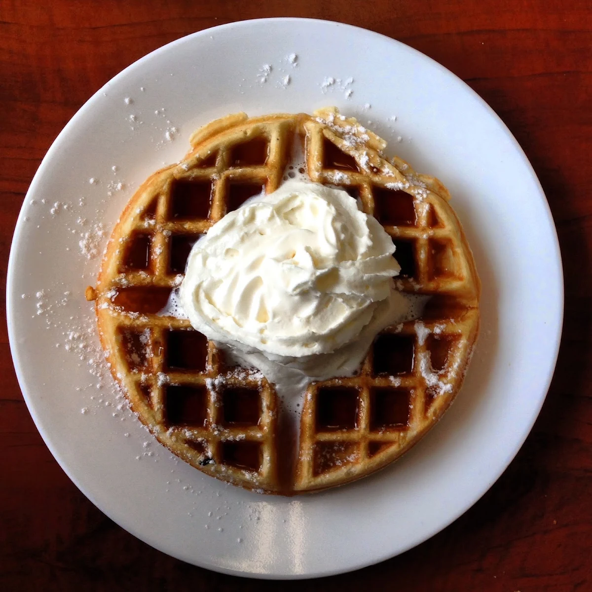 Waffle and Two Eggs