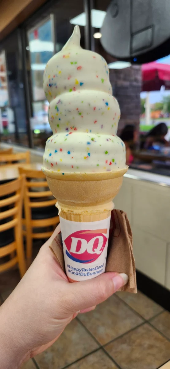 Confetti Cake Dipped Cone