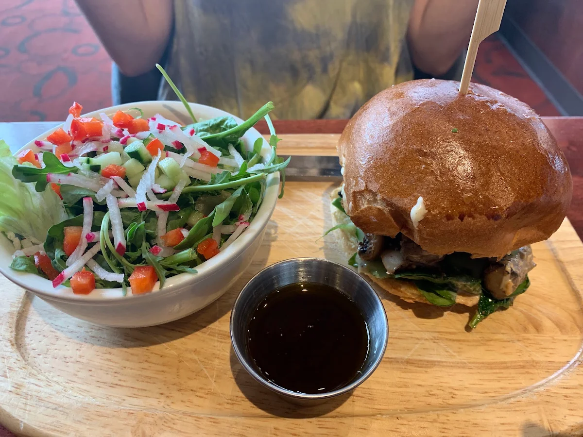Brie and Mushroom Burger