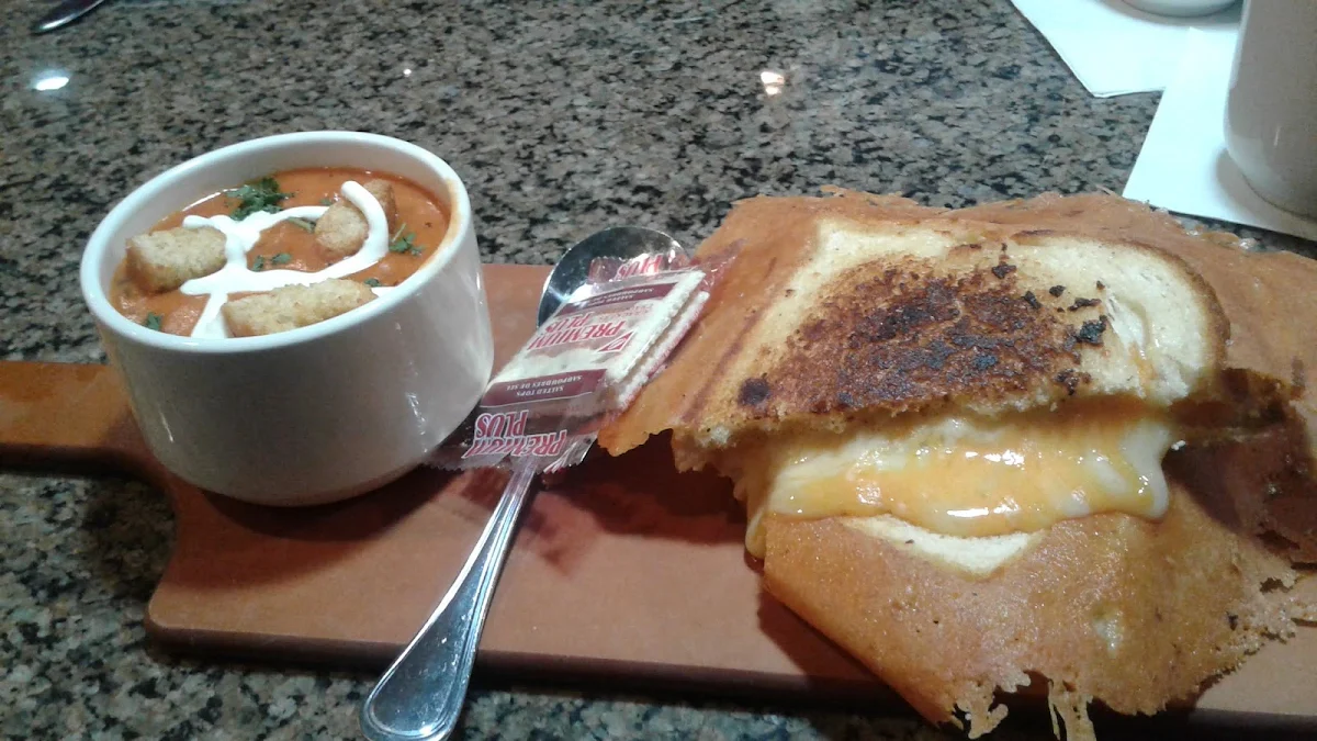 Tomato Bisque with Grilled Cheese Sandwich