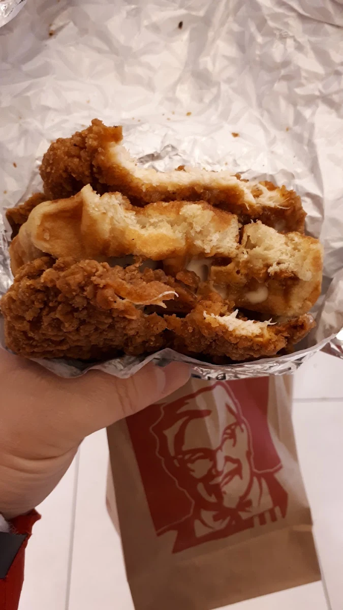 Famous Canadian Maple Syrup Waffle Double Down Burger
