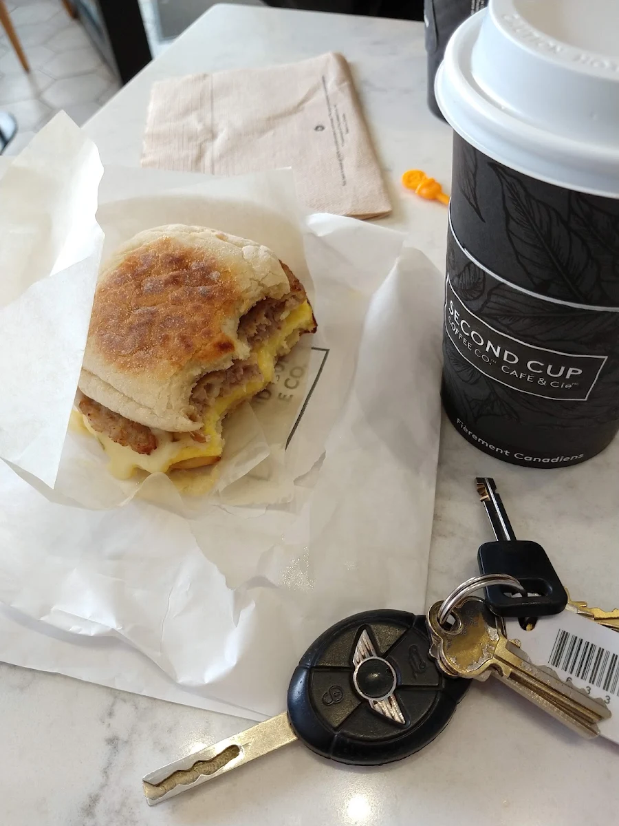 Sausage and Cheddar Cheese Sandwich