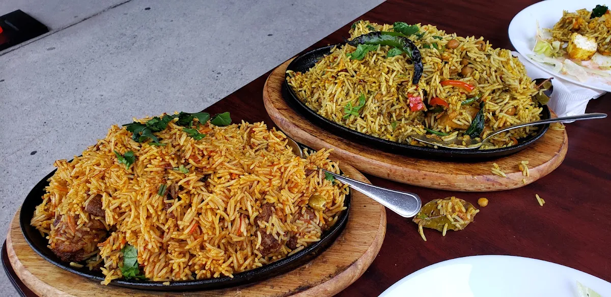 Lamb Biryani and Veg Biryani