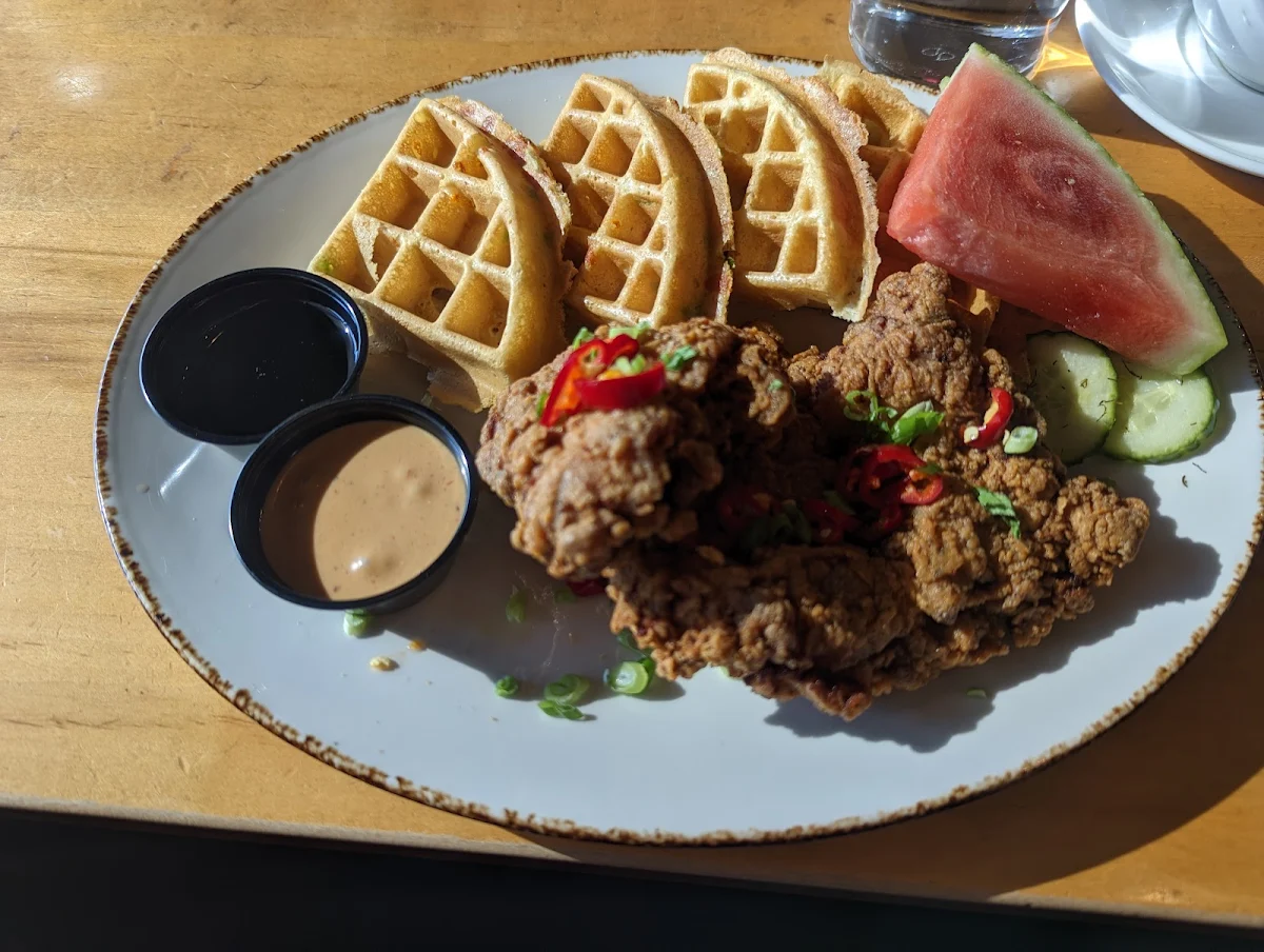 Home Fried Buttermilk Chicken & Waffles