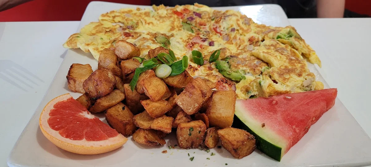 Avocado and Tomato Omelette