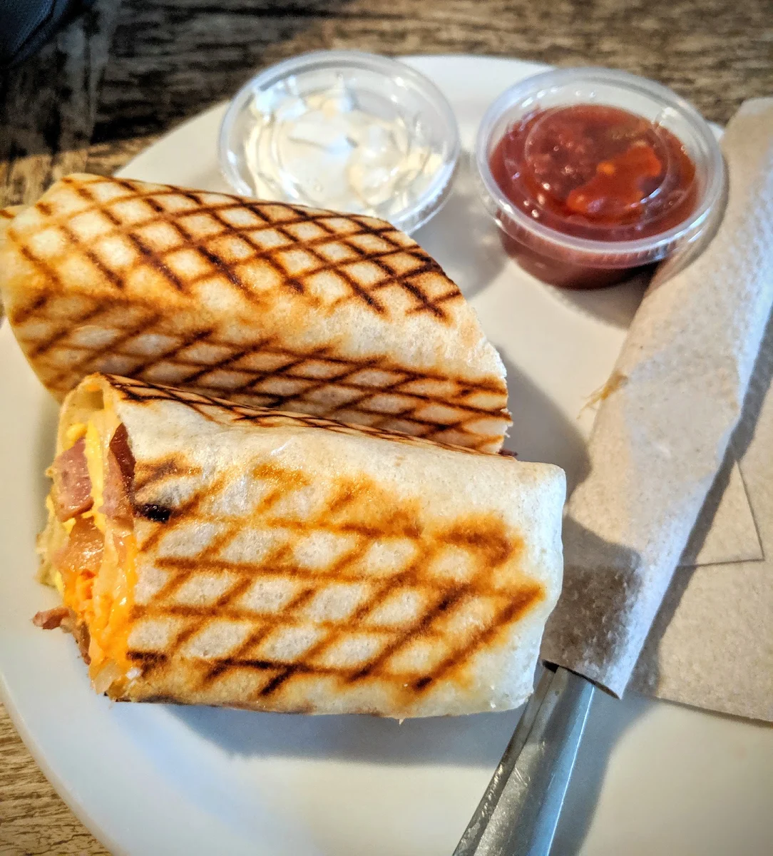 Ham and Bacon Burrito