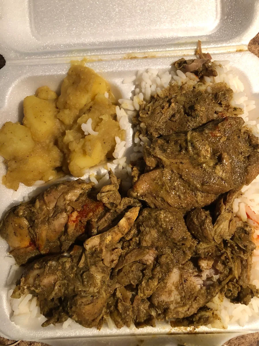 Curry Chicken White Rice and Potato