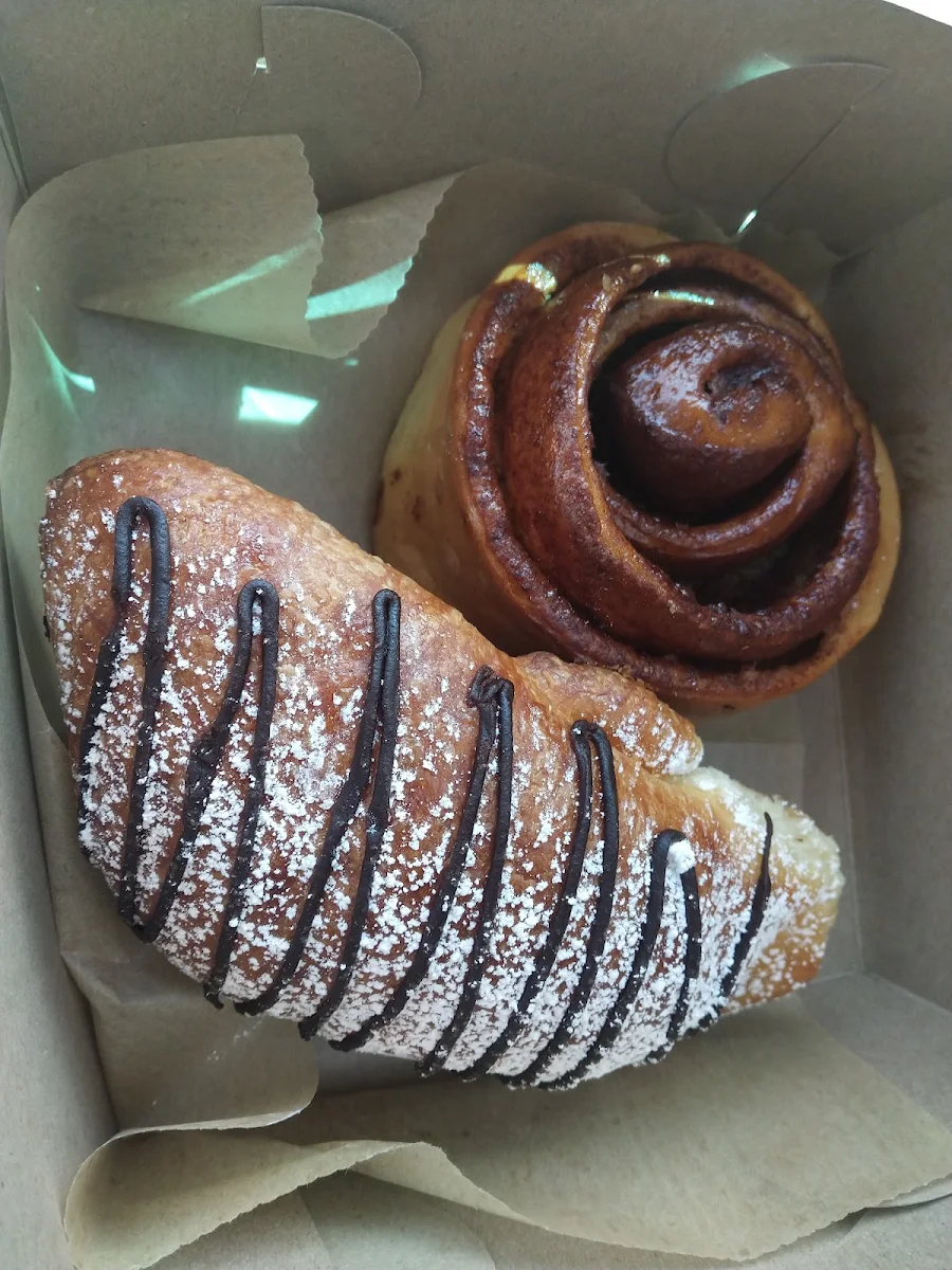 Chocolate Croissant and Cinnamon Bun