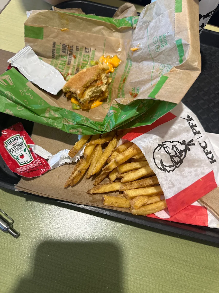 Zinger Burger and Fries