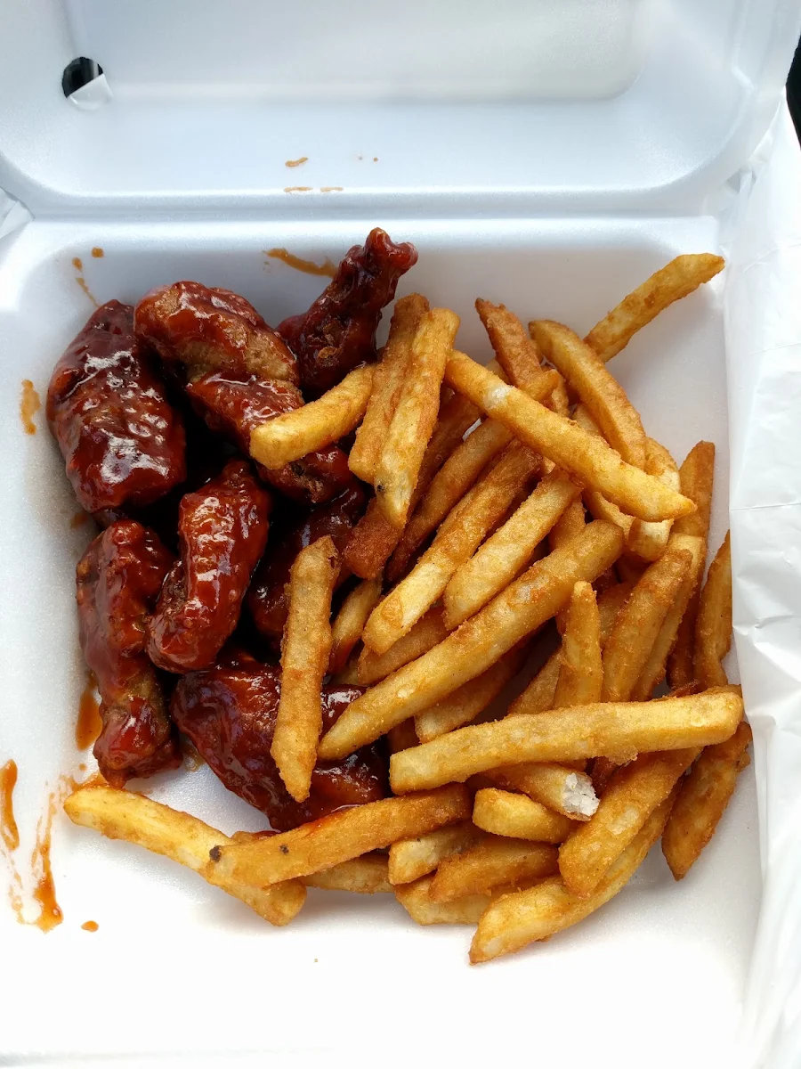 Traditional BBQ Sauce with Fries on the Side